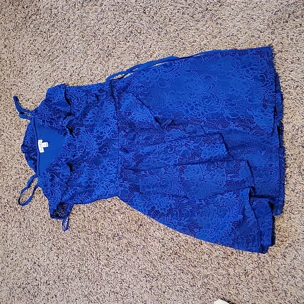 Blue lace dress